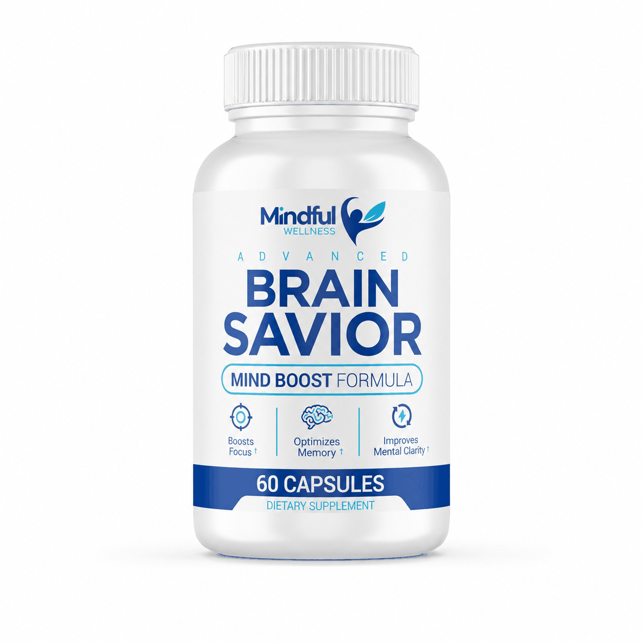 Brain Savior supplement bottle by Mindful Wellness