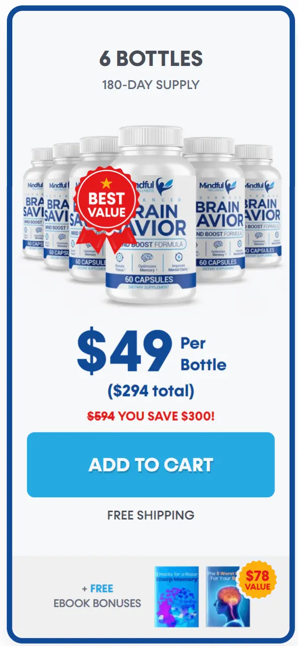 Brain Saviour price 6 bottle